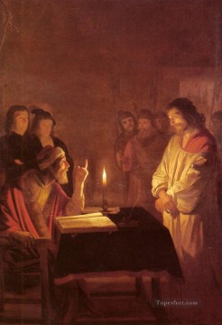  TK Galerie - Christus vor dem hohen Priester Nachtkerzenlicht Gerard van Honthorst